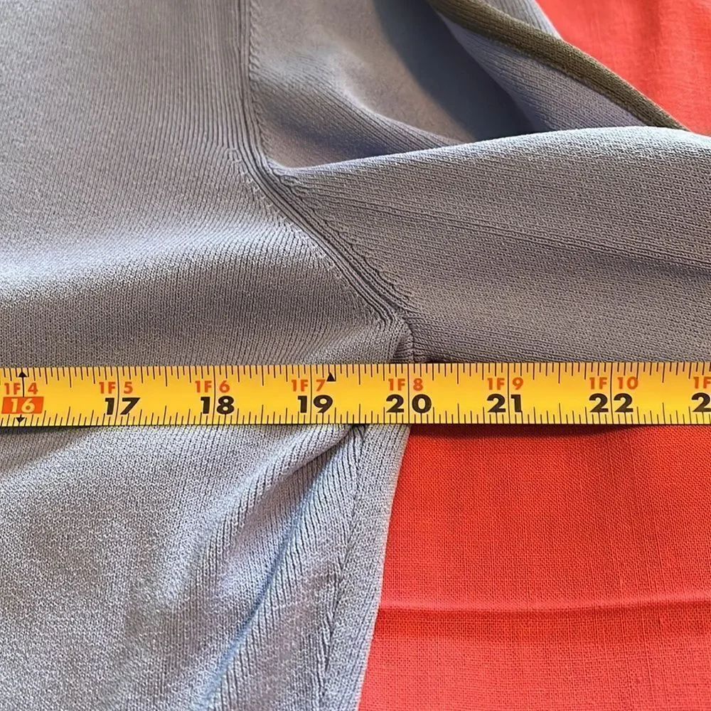 JAMIE SADOCK blue periwinkle golf jacket. Gray trim with silver - Picture 5 of 10